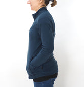 Womens Jack Wolfskin Perfor 5007721 Night Blue Zip Up Light Fleece Sweatshirt